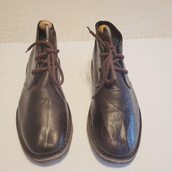 UGG Boots Mens 9 Brown Leather Leighton Chukka Desert Lace Up S/N 3275 Casual - Picture 3 of 10